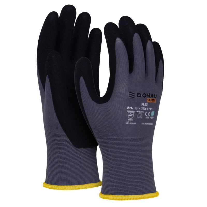Rękawice Donau Safety Flex rozmiar 8 szare | biuroweokazje.pl | Sprawdź cenę!