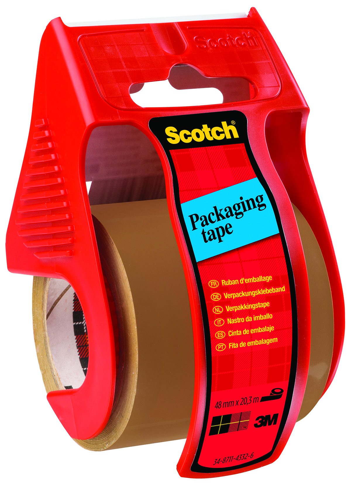 Mini dyspenser do taśm Scotch® (c5020d), w zestawie taśma pakową, 48mmx20,3 m, czerwony | biuroweokazje.pl | Skorzystaj z rabatu!