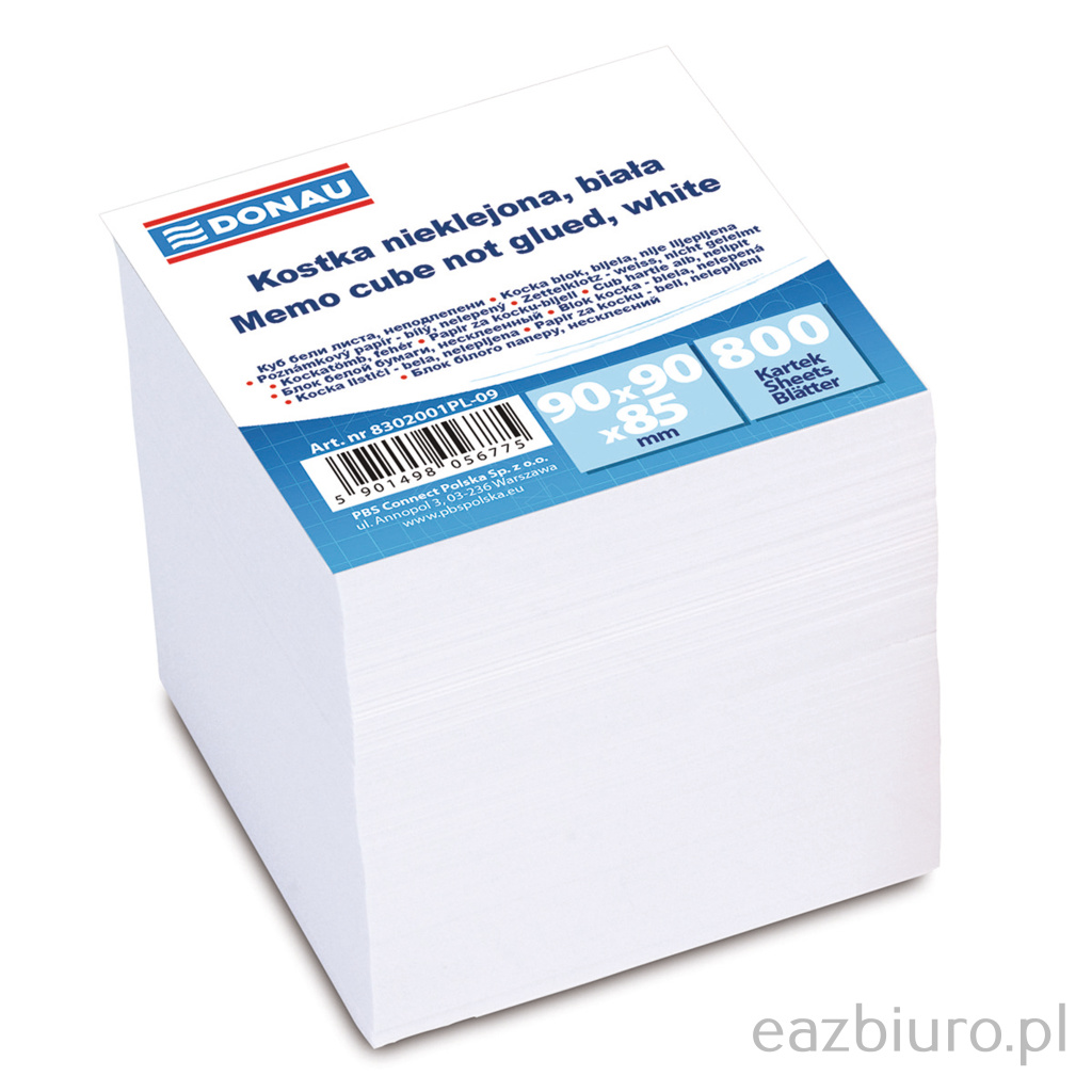 Kostka Donau biała nieklejona 90x90 mm | biuroweokazje.pl | Wybierz mądrze!