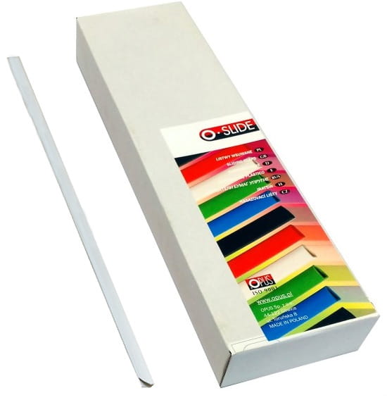 Grzbiety wsuwane białe 15 mm Opus OSLIDE zestaw 50 sztuk | biuroweokazje.pl | Zamów już dziś!