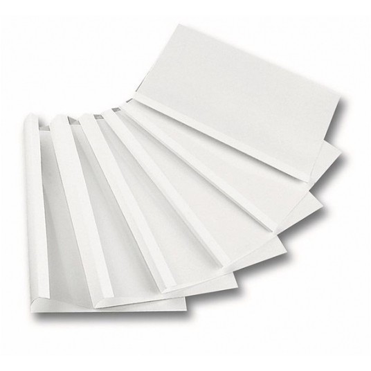 Okładka do termobindownicy 4 mm biała zestaw 100 sztuk | biuroweokazje.pl | Postaw na jakość!