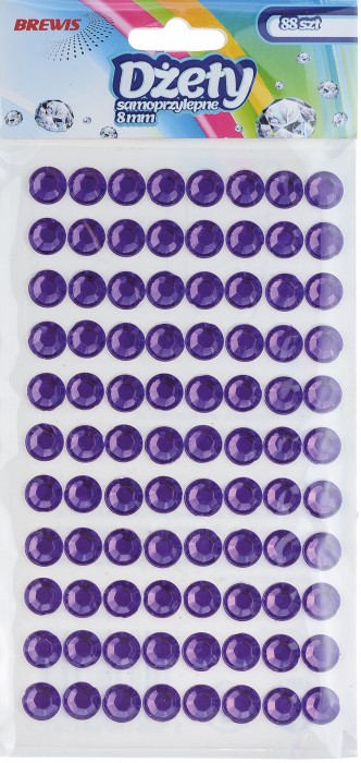 Dżety samoprzylepne Brewis 8 mm fioletowy | biuroweokazje.pl | Sprawdź ofertę!