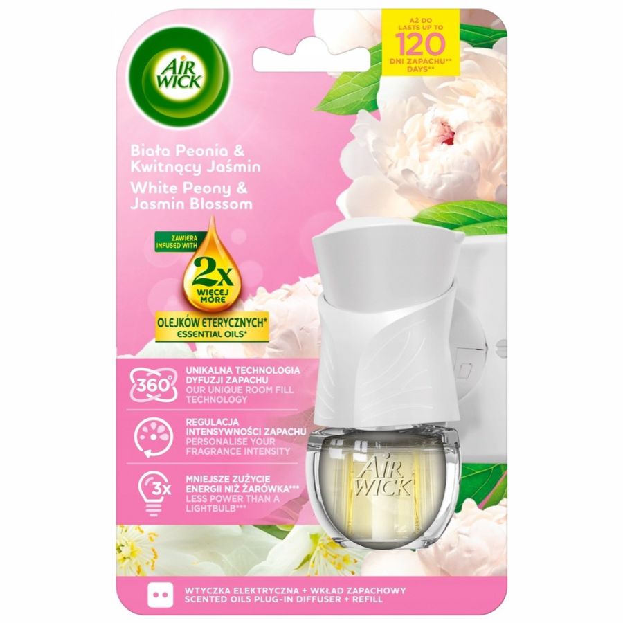 Odświeżacz elektryczny Air Wick 19 ml biała peonia & kwitnący jaśmin | biuroweokazje.pl | Kup bez wahania!