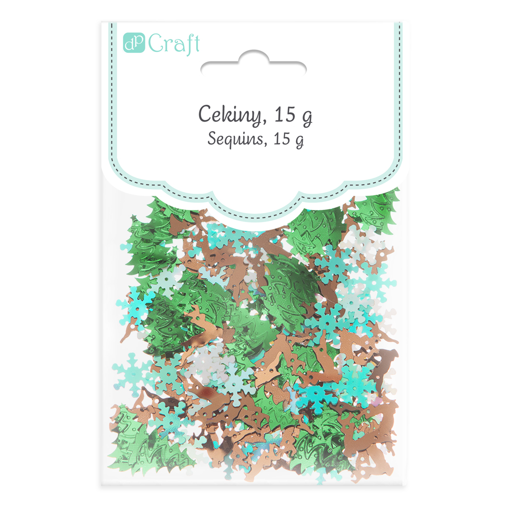 Cekiny - święta mix, 15 g | biuroweokazje.pl | Przekonaj się sam