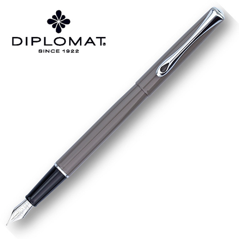 Pióro wieczne Diplomat traveller, f, szare | biuroweokazje.pl | Sprawdź ofertę