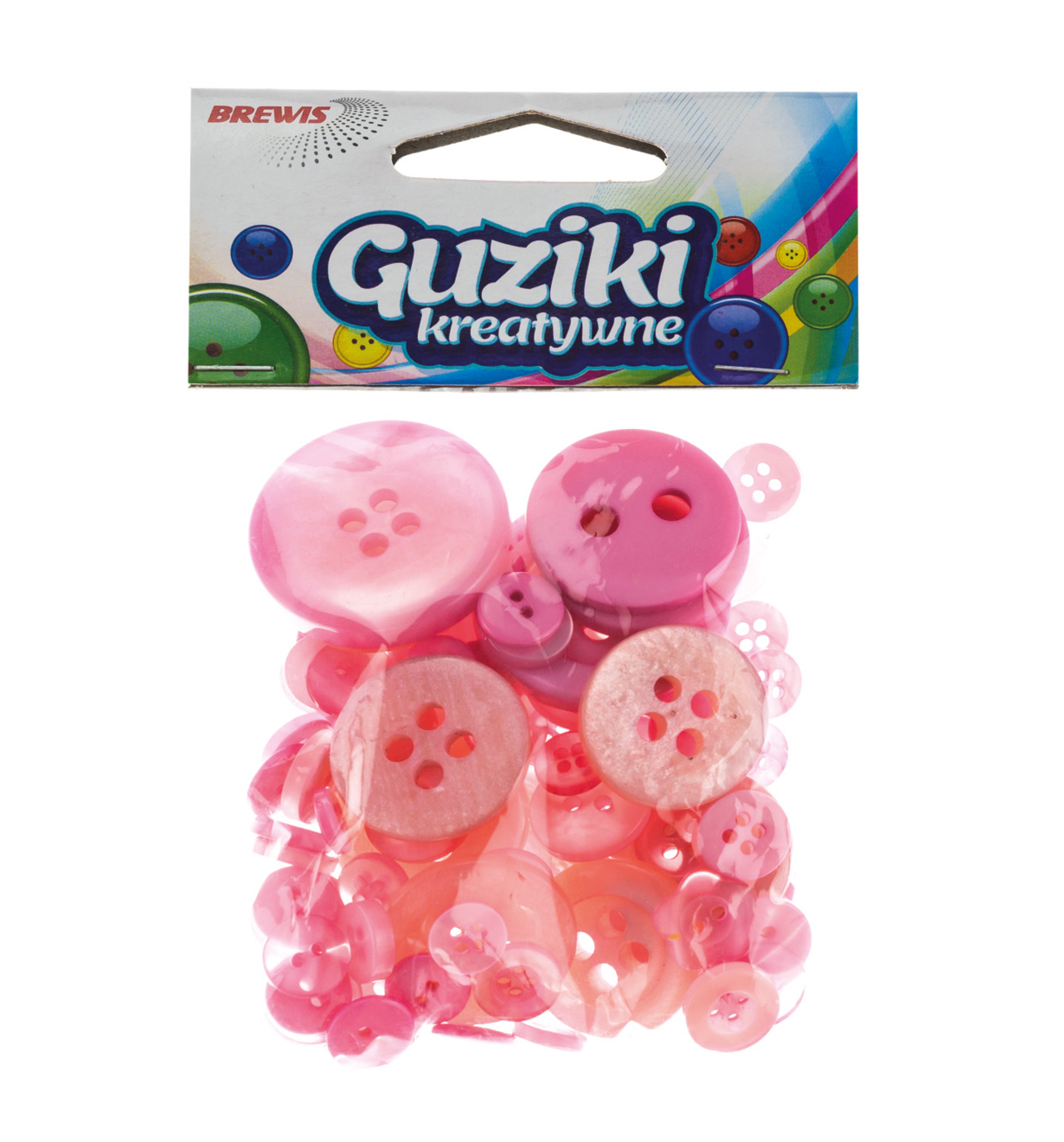 Guziki dekoracyjne gu5 40 g różowe | biuroweokazje.pl | Skorzystaj z rabatu!