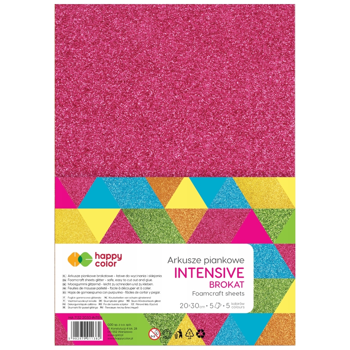 Arkusze piankowe brokatowe intensive, A4, 5 ark | biuroweokazje.pl | Kup teraz