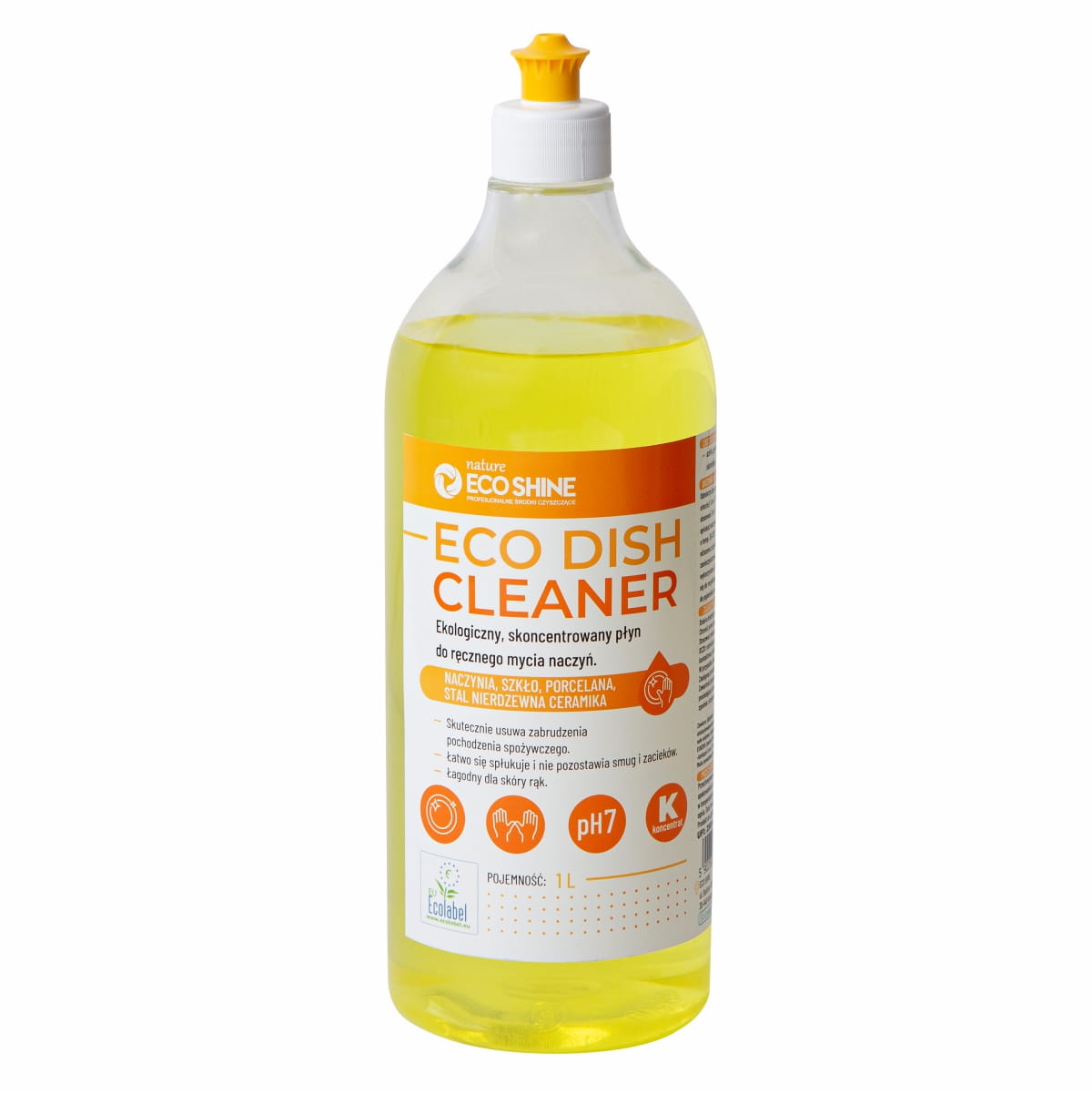 Eco Shine eco dish cleaner 1 l ekologiczny, skoncentrowany płyn do ręcznego mycia naczyń | biuroweokazje.pl | Wybierz mądrze!