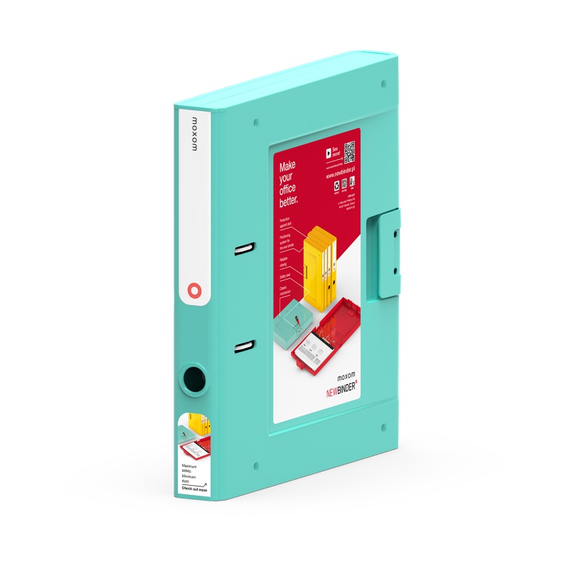 Segregator new binder Moxom, Plastikowy, A4 50 mm, turkusowy | biuroweokazje.pl | Wybierz mądrze!