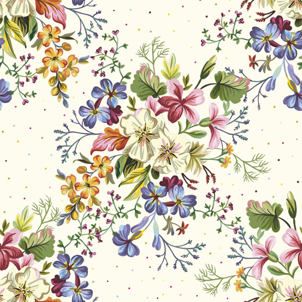 Serwetki Papierowe Delicate Flowers with Mini Dots 33 x 33 cm Daisy Lunch napkins | biuroweokazje.pl | Zamów błyskawicznie!