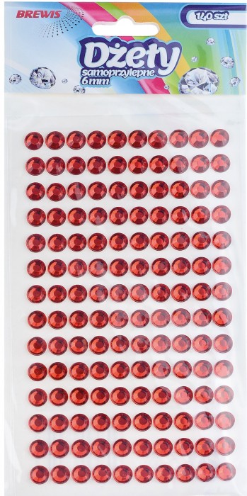 Dżety samoprzylepne Brewis 6 mm czerwony | biuroweokazje.pl | Kup od razu!