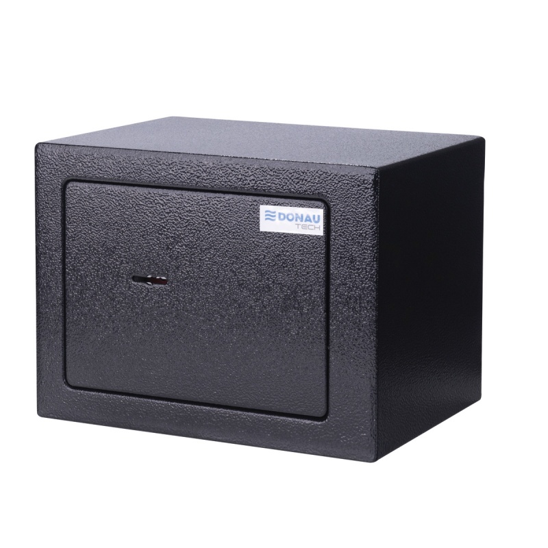 Sejf manualny Donau Tech 230x170 x 170 mm czarny | biuroweokazje.pl | Weź okazję!