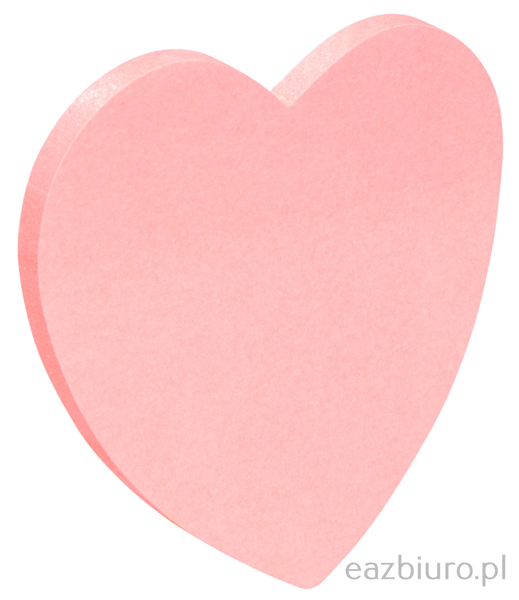 Bloczek samoprzylepny Donau serce różowe 50 kartek | biuroweokazje.pl | Skorzystaj dziś!