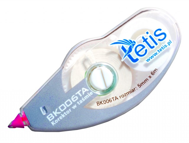 Korektor Tetis w taśmie bk006-ta 5 mm x 6 m | biuroweokazje.pl | Zamów od ręki!