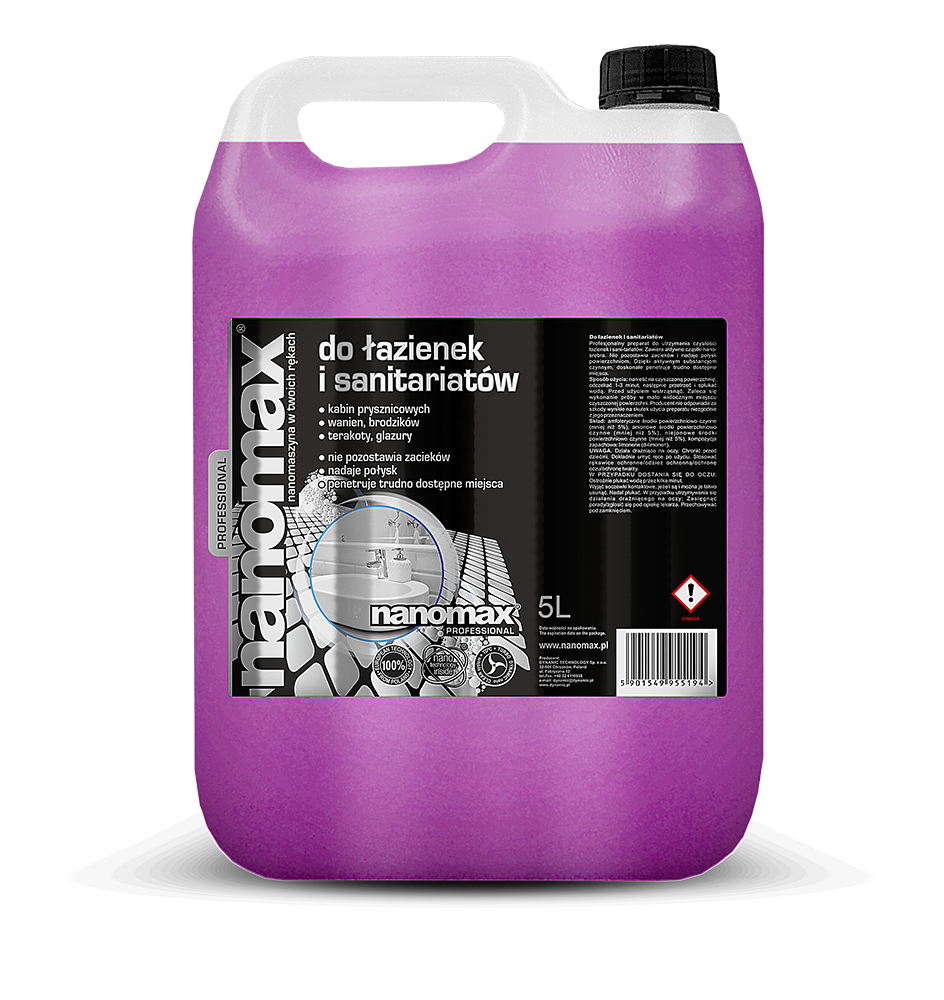 Nanomax do łazienek i sanitariatów 5 l | biuroweokazje.pl | Skorzystaj z rabatu!