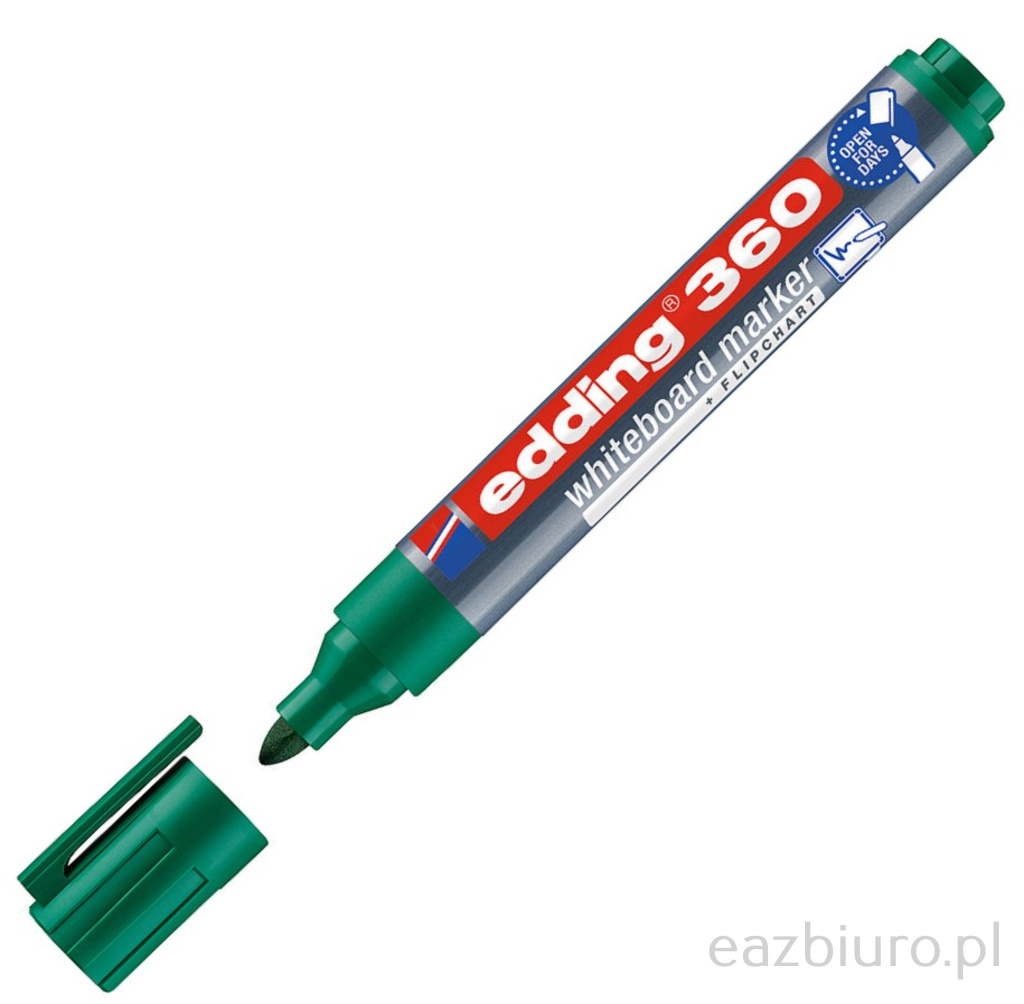 Marker suchościeralny Edding 360 zielony | biuroweokazje.pl | Dodaj do koszyka!