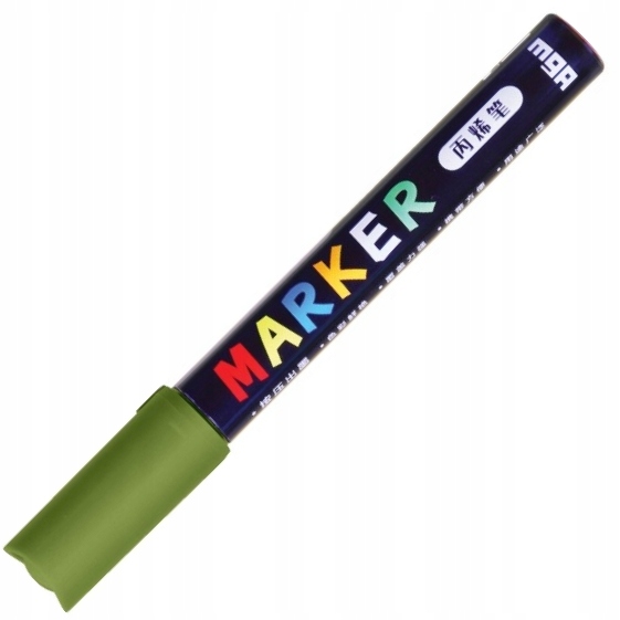 Marker akrylowy mg 1-2 mm zielony oliwkowy | biuroweokazje.pl | Kup bez wahania!