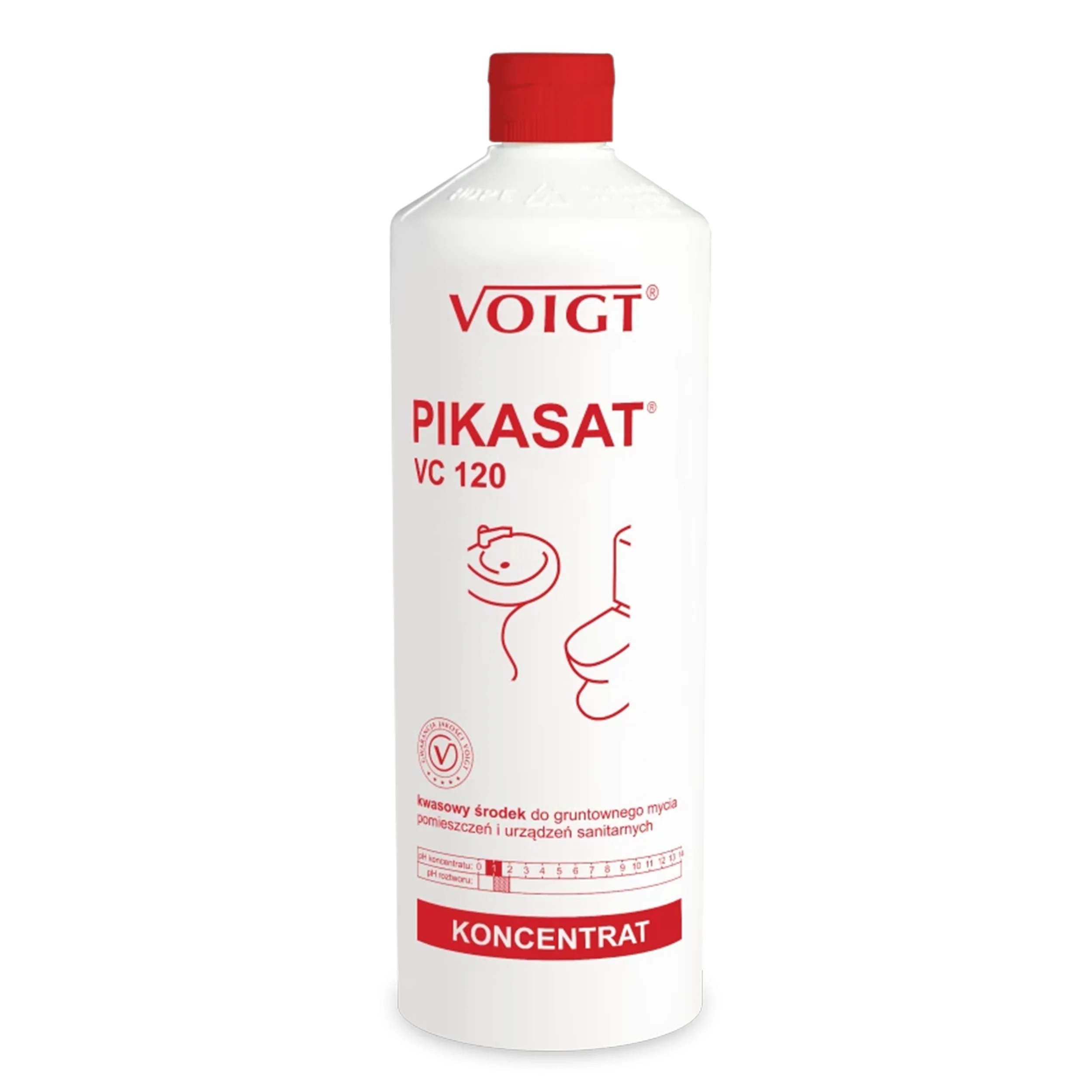 Płyn do mycia kwasowy do pomieszczeń i sanitariatów pikasat Voigt vc120 1 l | biuroweokazje.pl | Zamów od ręki!