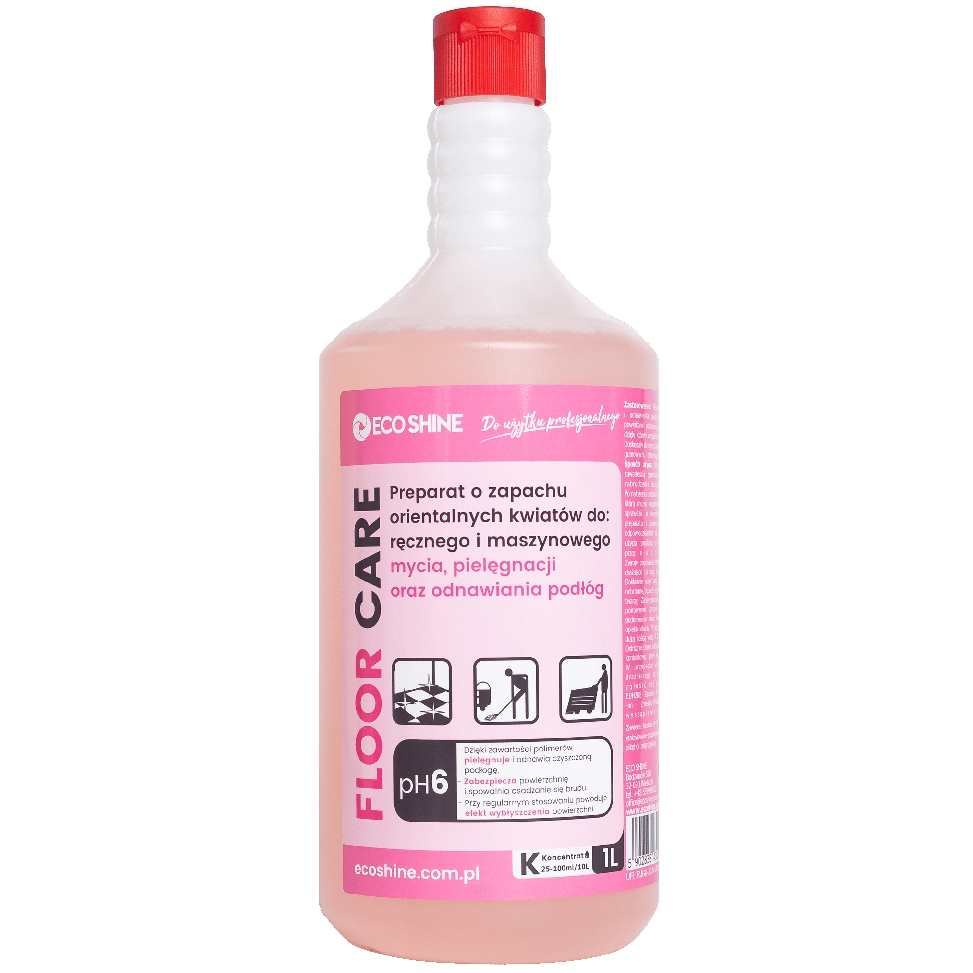Eco Shine floor care 1 l płyn do mycia, pielęgnacji i odnawiania podłóg, orientalne kwiaty | biuroweokazje.pl | Kup sprytnie!