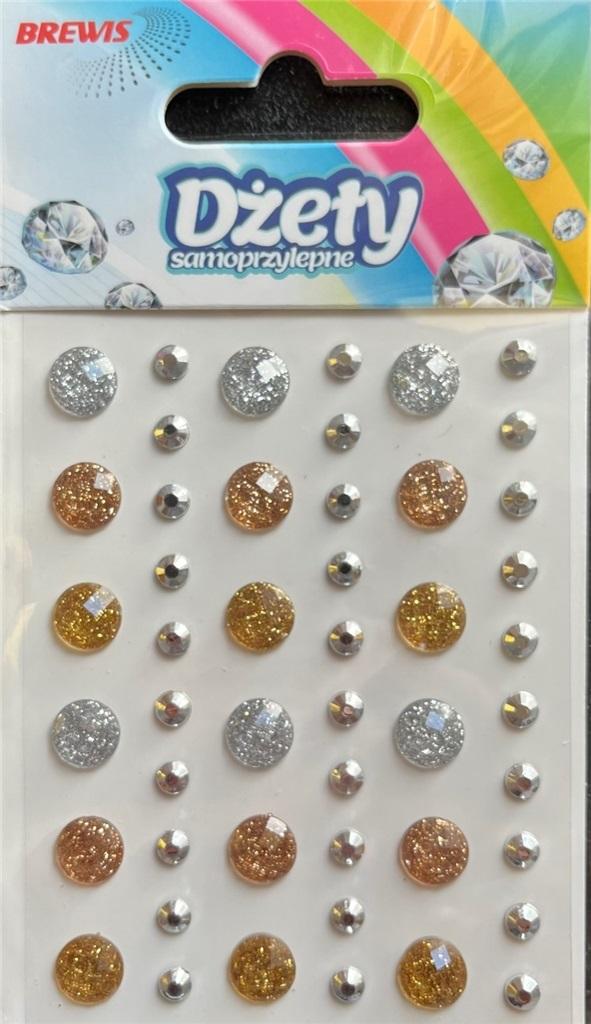 Dżety Brewis ds85 kółka złote srebrne mix zestaw 48 sztuk. | biuroweokazje.pl | Zamów taniej!