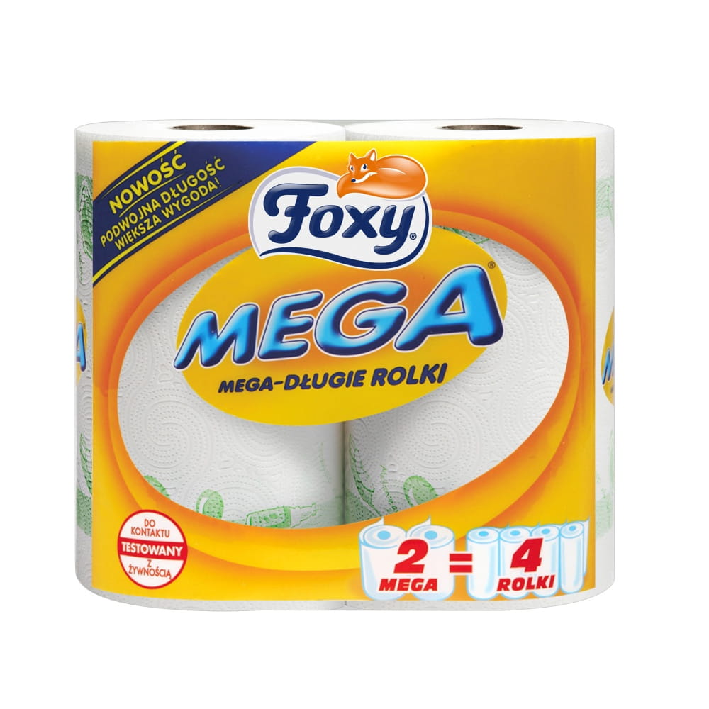 Ręcznik papierowy Foxy mega 2 sztuki | biuroweokazje.pl | Kup teraz!