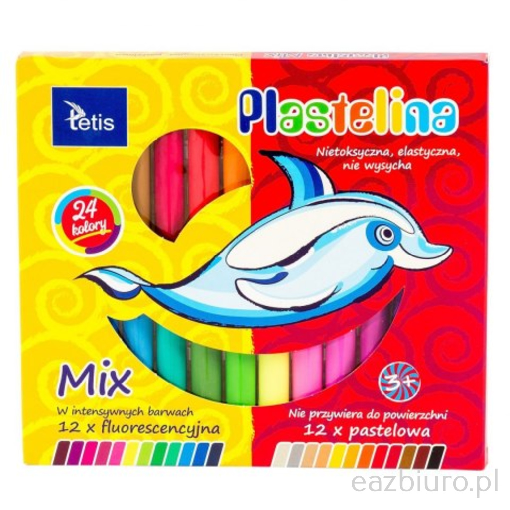 Plastelina 24 kolory Tetis do biura | biuroweokazje.pl | Zyskaj więcej!
