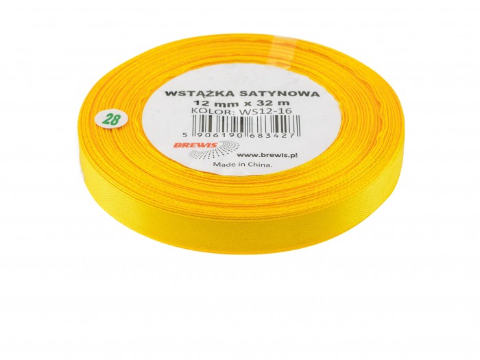 Wstążka satynowa Brewis 25 mm żółty | biuroweokazje.pl | Sprawdź ofertę!
