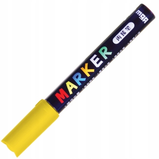Marker akrylowy mg 1-2 mm żółty | biuroweokazje.pl | Nie przegap!