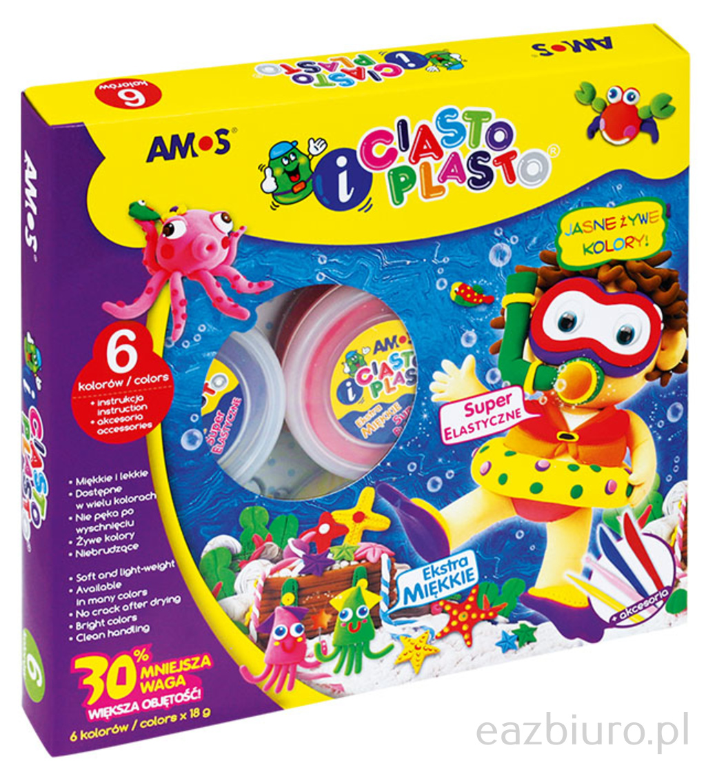 CiastoPlasto Amos iC6pt - 6 kol.+ akcesoria | biuroweokazje.pl | Wybierz sprawdzony produkt