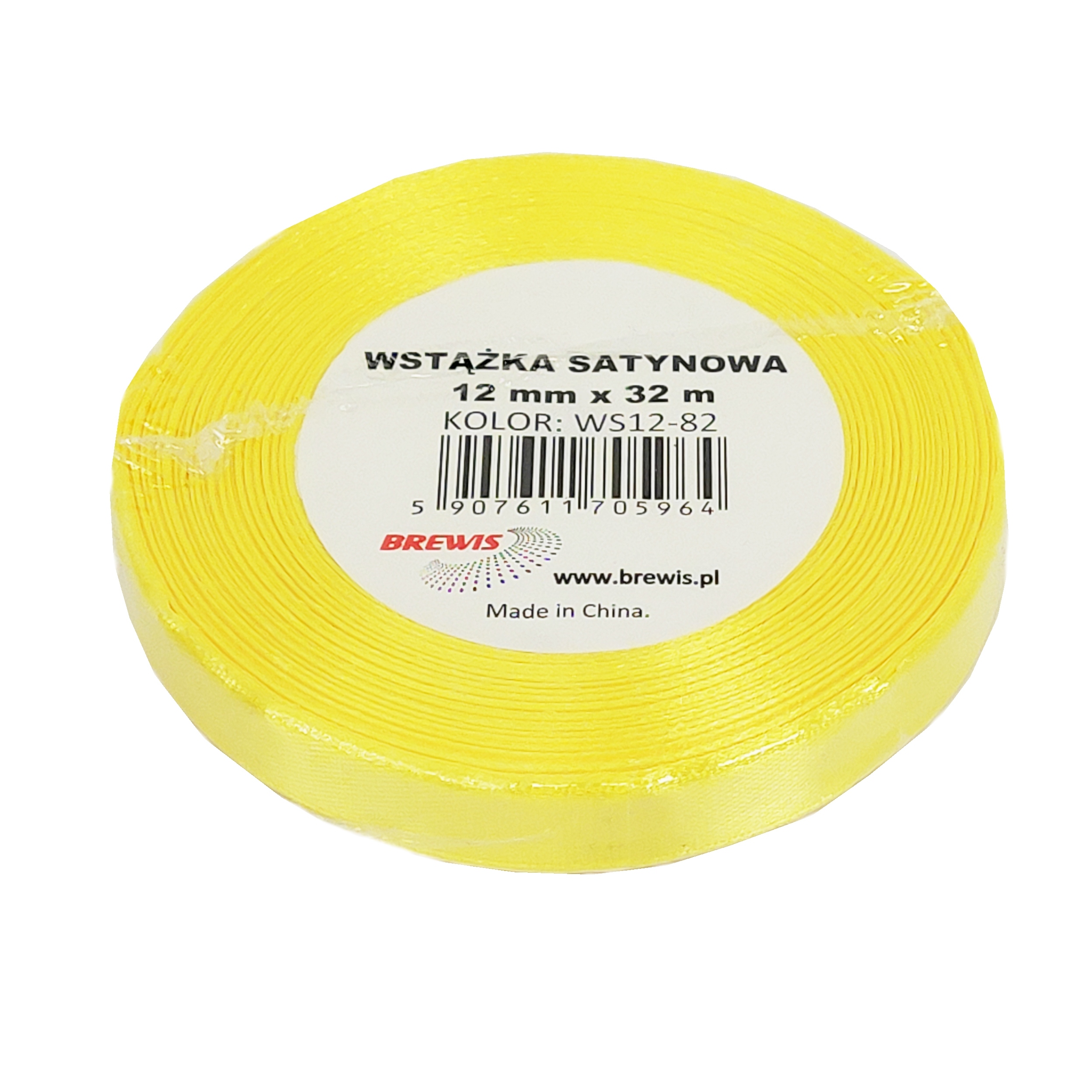 Wstążka satynowa 12mmx32 m kanarkowy | biuroweokazje.pl | Kup pewnie!