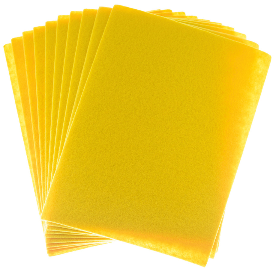 Filc dekoracyjny A4 1 mm żółty zestaw 10 sztuk | biuroweokazje.pl | Kup w sekundę!