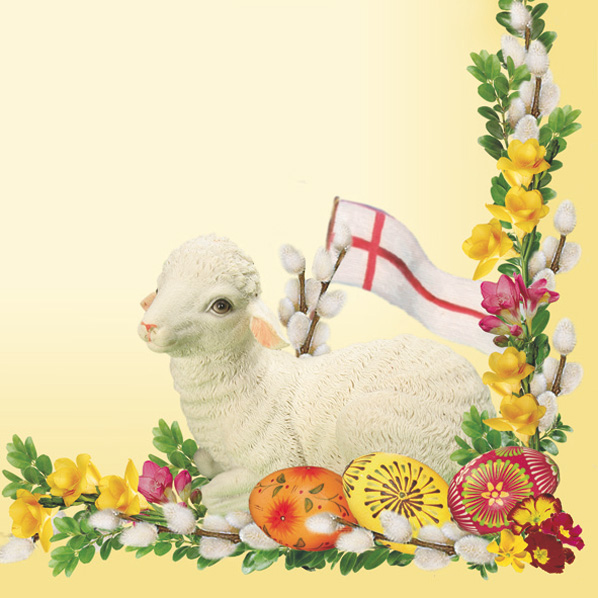 Serwetki Papierowe Lamb & Easter Palm - Yellow 33 x 33 cm Daisy Lunch napkins | biuroweokazje.pl | Kup bez wahania!