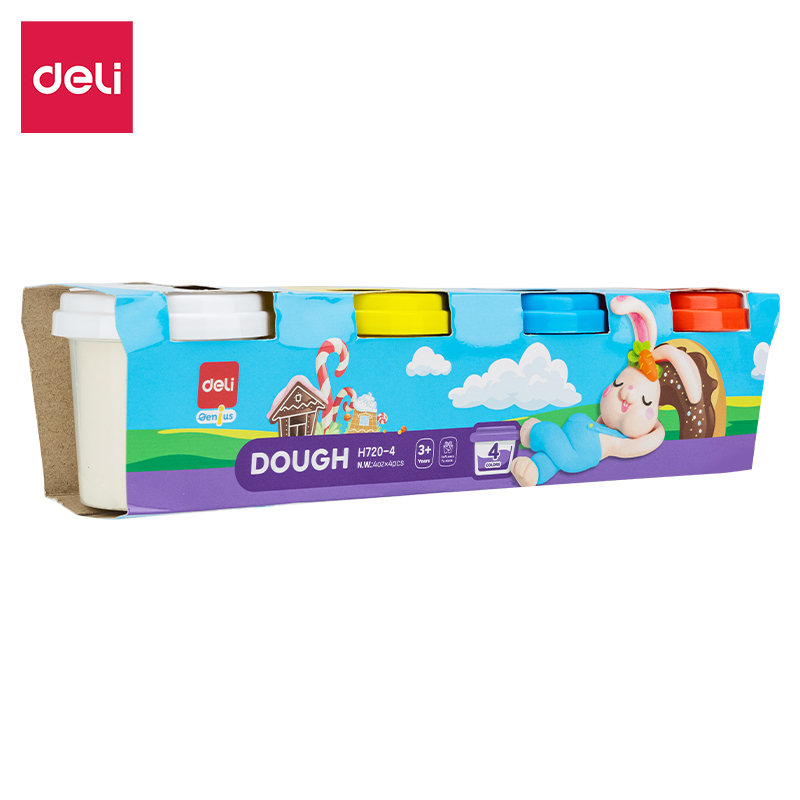 Ciastolina Deli EH720-4, 4 kolory | biuroweokazje.pl | Postaw na lidera