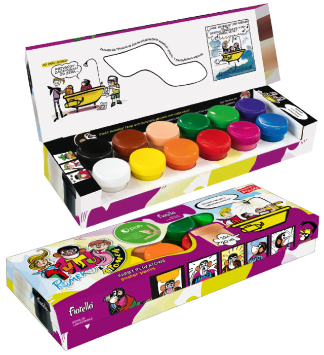 Farby plakatowe Fiorello 12 kolorów x 20 ml Tytus Romek i A'Tomek | biuroweokazje.pl | Dodaj do koszyka!
