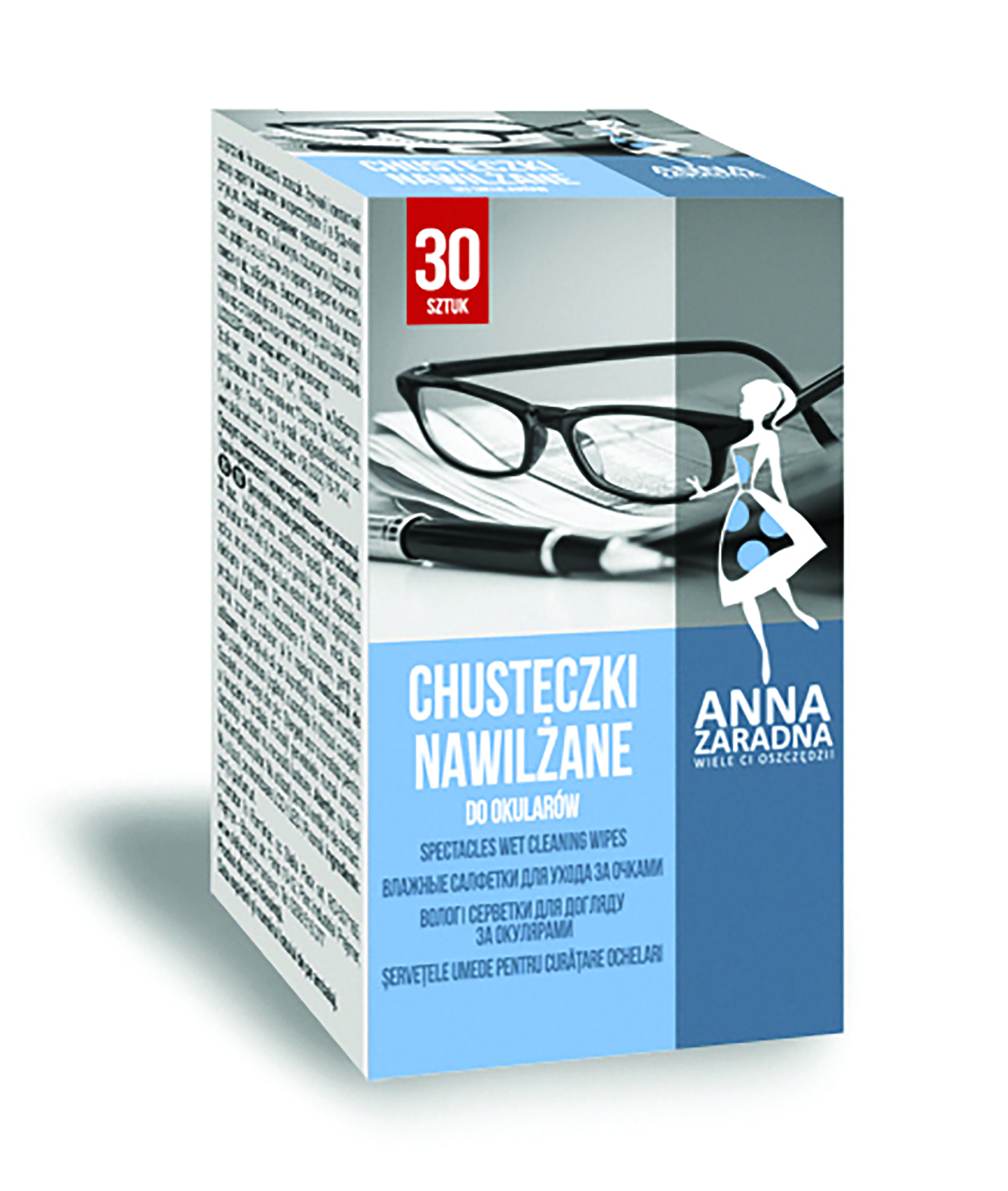 Chusteczki nawilżane Anna Zaradna, do okularów, | biuroweokazje.pl | Wybierz mądrze