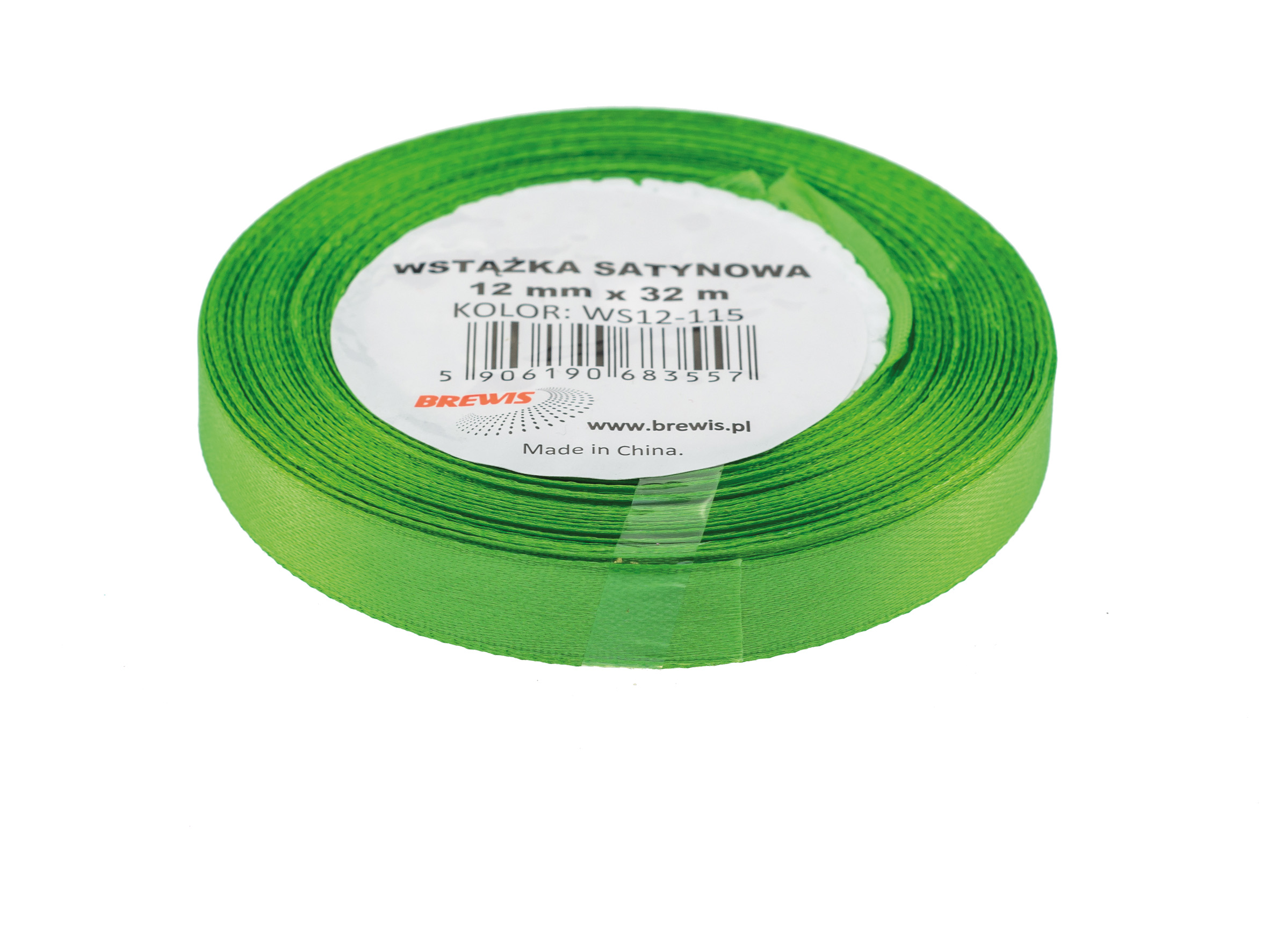 Wstążka Brewis satynowa 12 mm 32 m trawiasta zieleń | biuroweokazje.pl | Sprawdź ofertę!