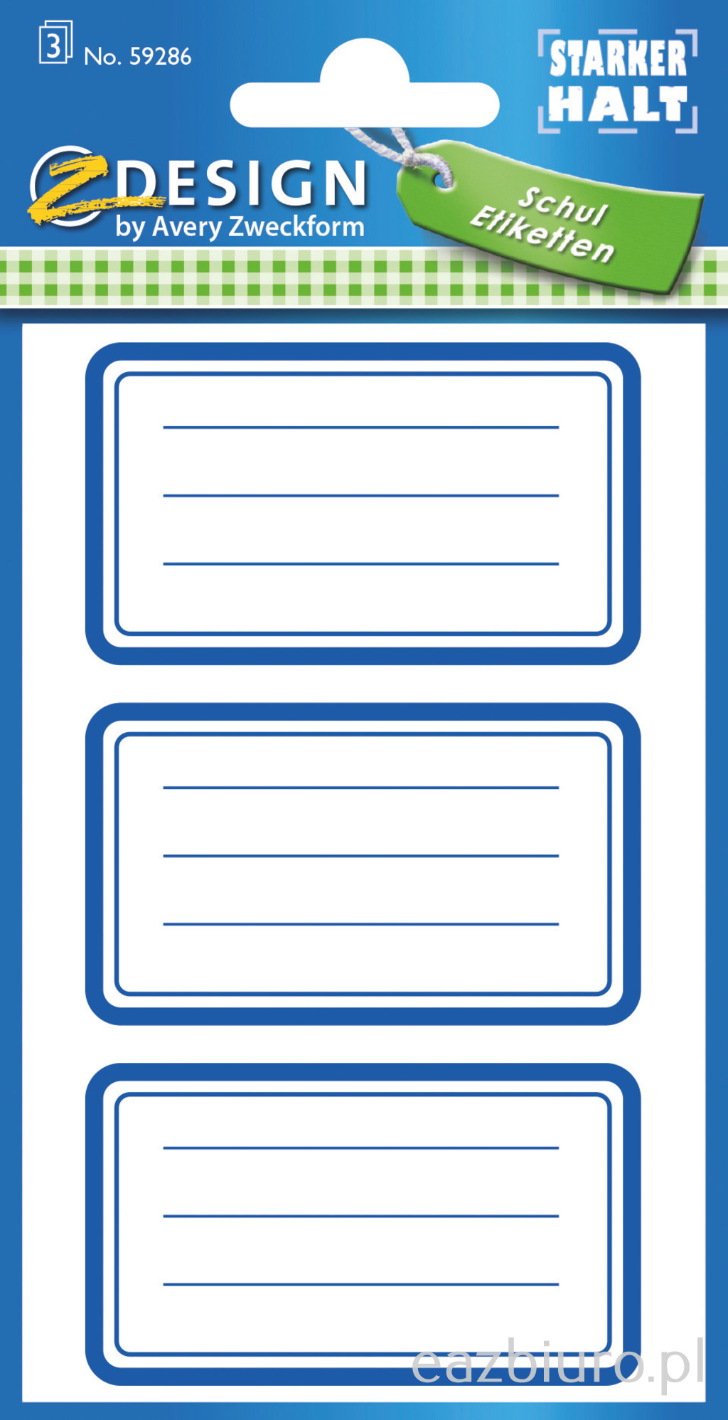 Naklejki na zeszyty - niebieskie avery z-design | biuroweokazje.pl | Zamów bez zwłoki!