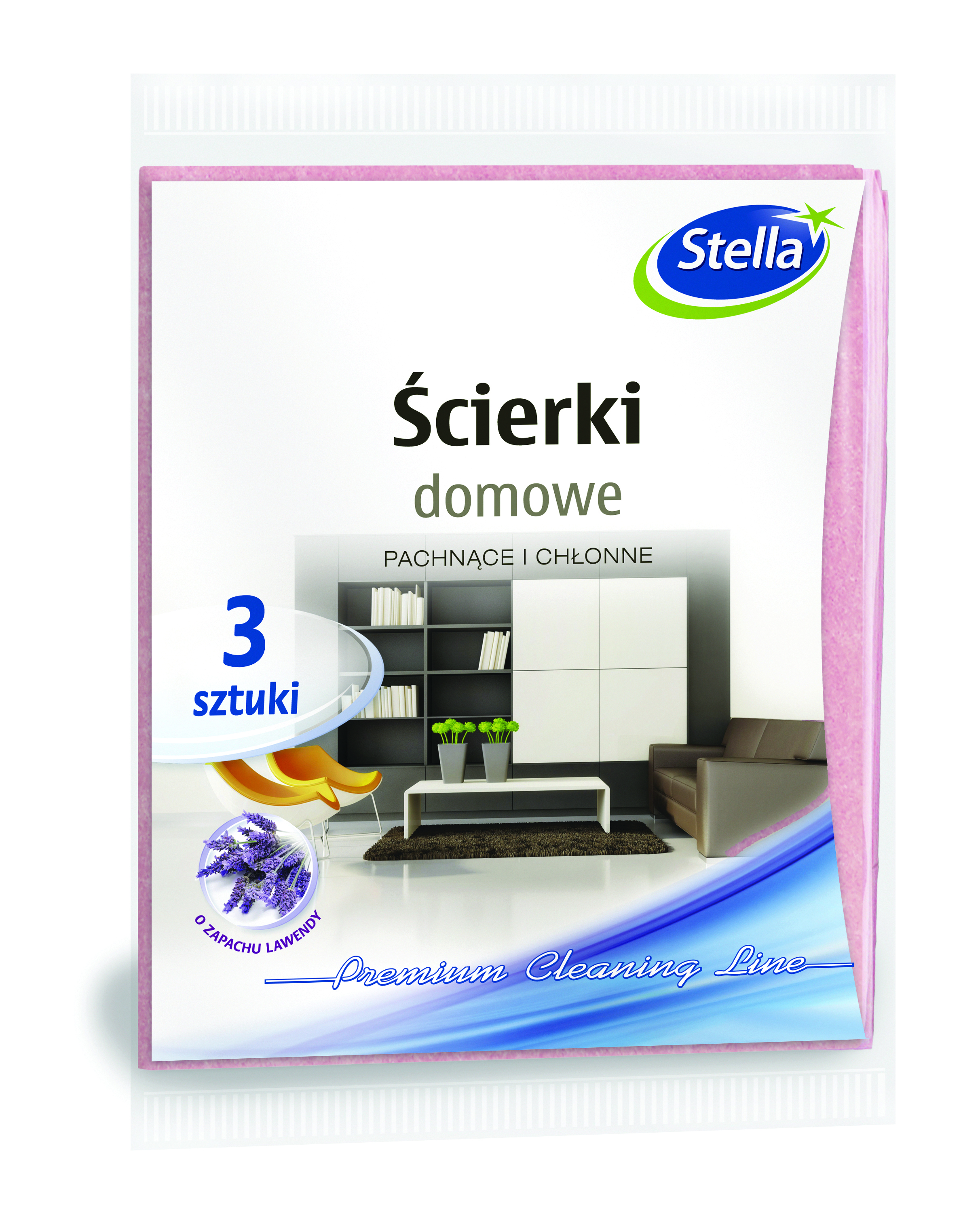 Ścierki domowe Stella, zapach lawendy, zestaw 3 sztuk., lawendowy | biuroweokazje.pl | Kup już teraz!
