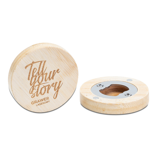 Brelok otwieracz do butelek z magnesem beżowy zestaw 50 sztuk + grawer | biuroweokazje.pl | Zamów z gwarancją!