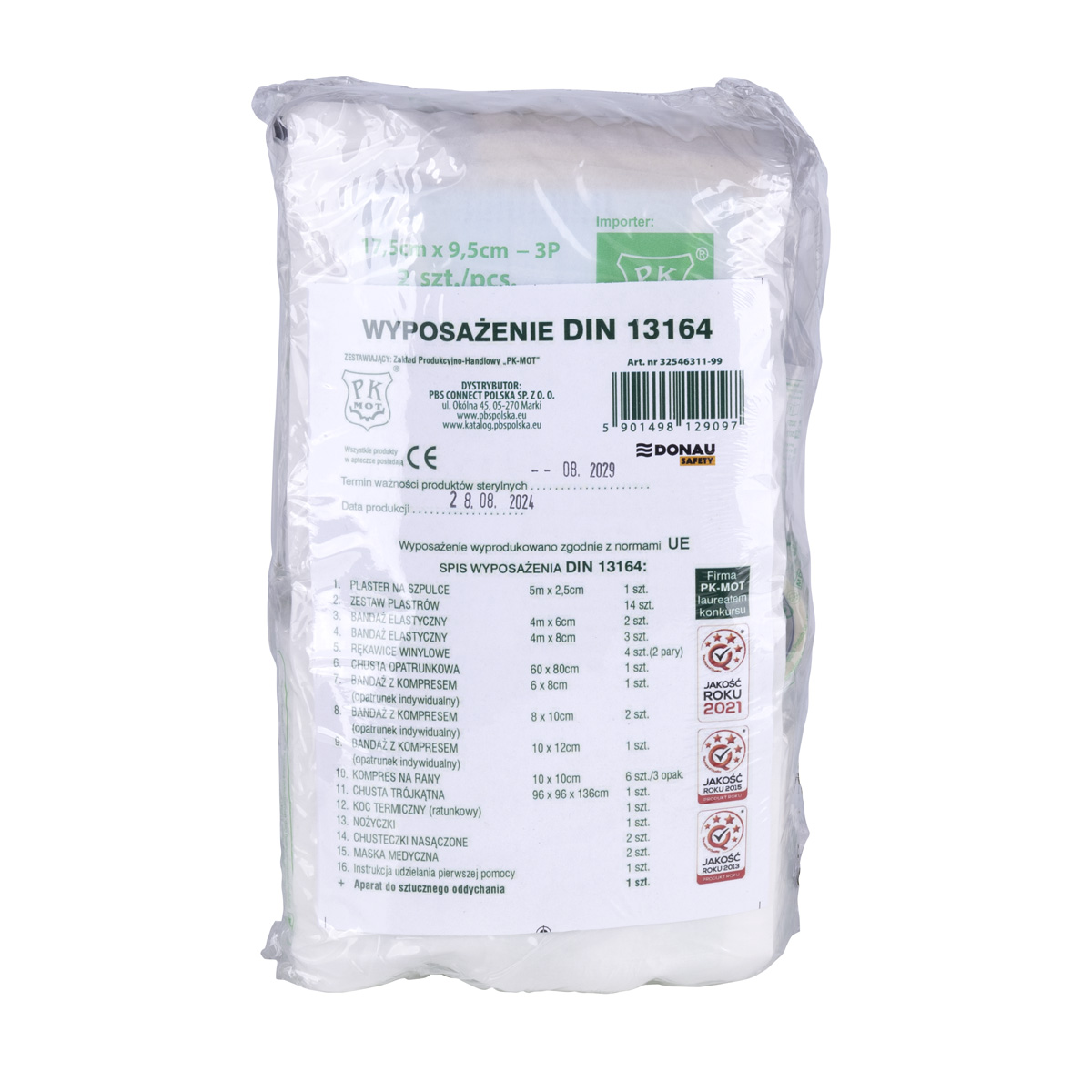 Wyposażenie apteczki Donau Safety DIN 13164 +A | biuroweokazje.pl | Zamów rozsądnie!