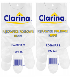 Rękawiczka foliowa l zestaw 100 sztuk | biuroweokazje.pl | Zamów bezpiecznie!