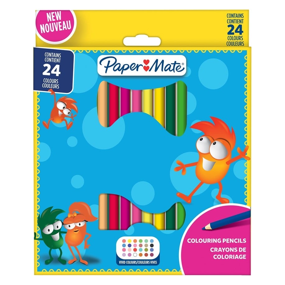 Kredki ołówkowe Paper Mate 24 kolory | biuroweokazje.pl | Zamów wygodnie!