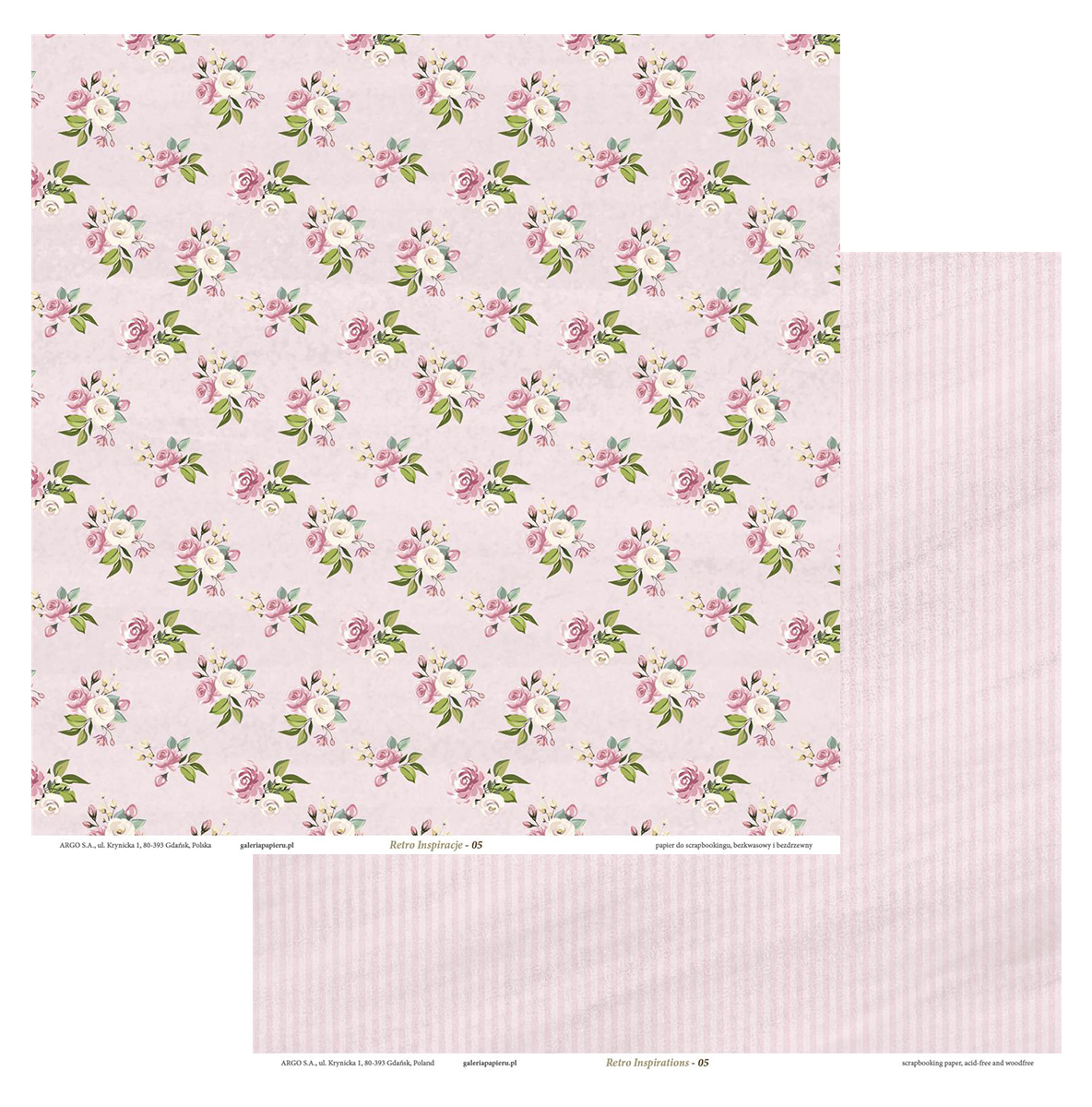 Papier scrapbookingowy dwustronny retro inspiracje-05 200 g/m2 zestaw 5 sztuk. | biuroweokazje.pl | Kup bez ryzyka!