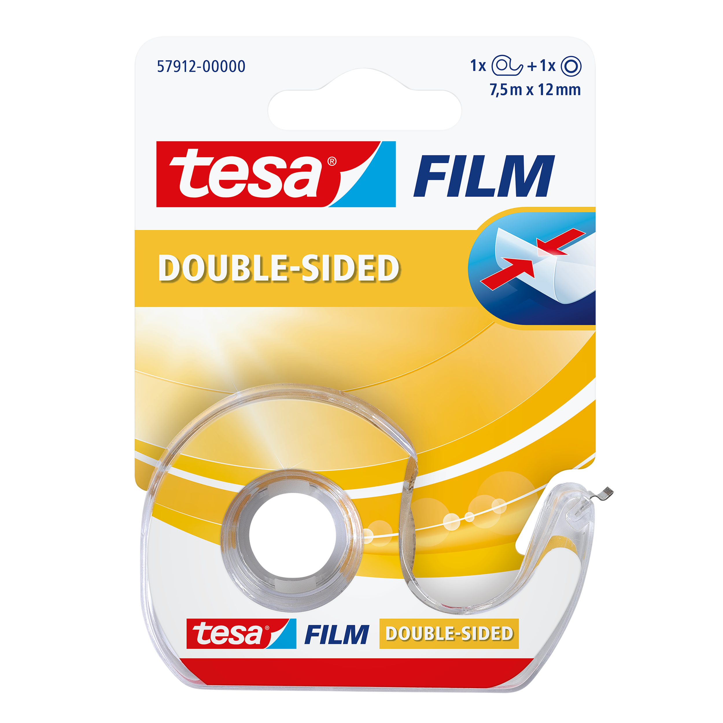 Taśma biurowa Tesafilm dwustronna 7,5 m x 12 mm | biuroweokazje.pl | Zamów szybko!