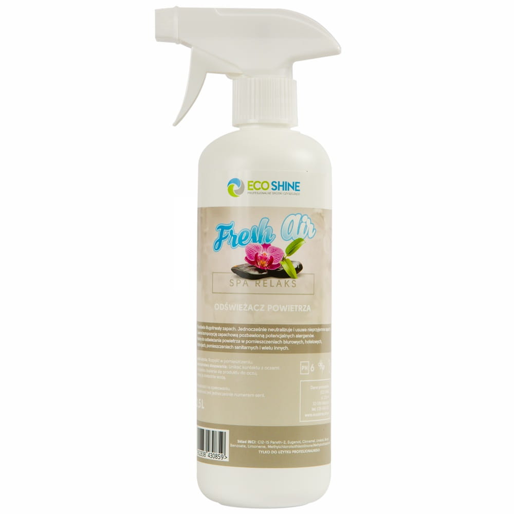 Eco Shine fresh air odświeżacz powietrza 0,5 l- spa relaks | biuroweokazje.pl | Zamów już dziś!