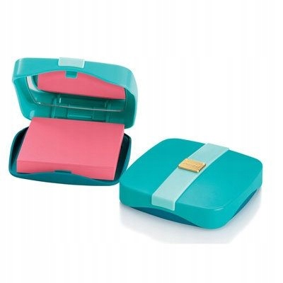 Bloczek samoprzylepny Post-it 76 x 76 mm z podajnikiem w kształcie puderniczki | biuroweokazje.pl | Działaj teraz!