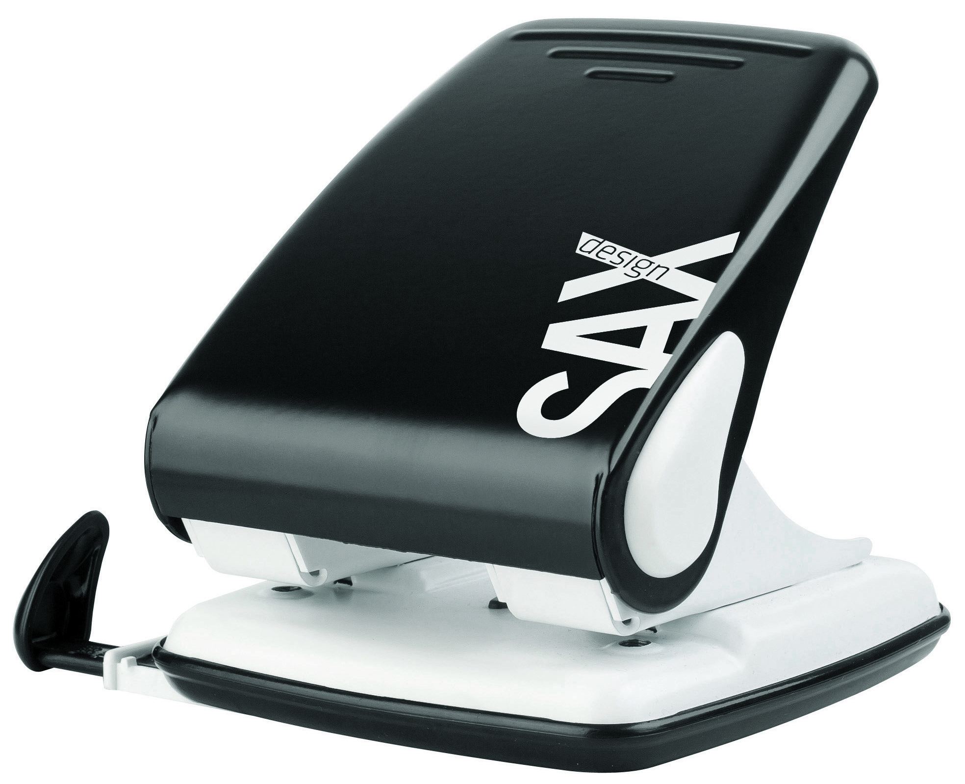 Dziurkacz Saxdesign 518 paperbox, dziurkuje do 40 kartek, czarny | biuroweokazje.pl | Wybierz mądrze!