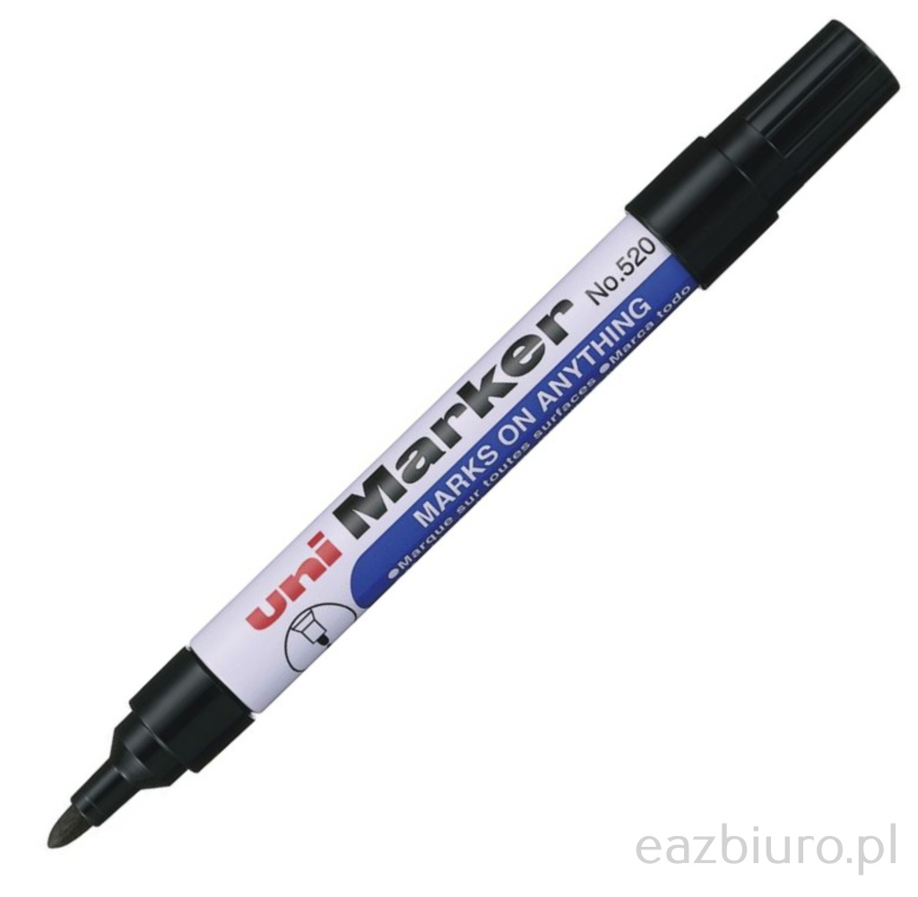 Marker permanentny no-520f, okrągła końcówka, czarny, uni | biuroweokazje.pl | Kup wygodnie!