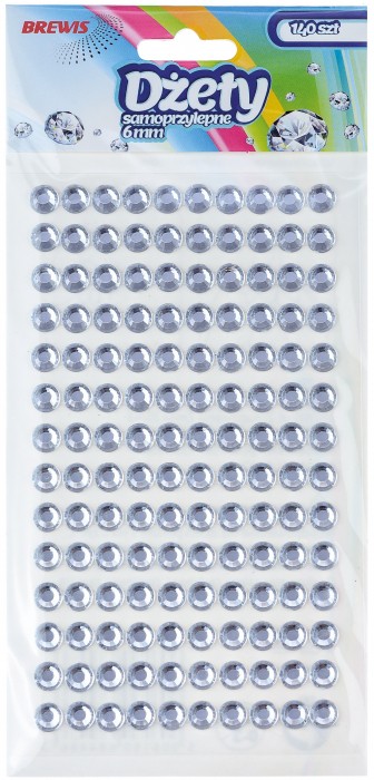 Dżety samoprzylepne Brewis 6 mm srebrny | biuroweokazje.pl | Kup bez wahania!
