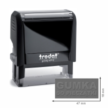 Trodat pieczątka 4912 obudowa czarna 47 x 18 mm + wkładka tuszująca + gumka | biuroweokazje.pl | Zamów rozsądnie!